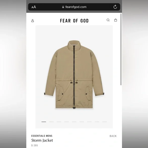 ジャケット・アウター Storm Jacket Fear Of God Essentials FEAR OF GOD ESSENTIALS STORM JACKET - DESERT TAUPE-LARGE NWT | eBay